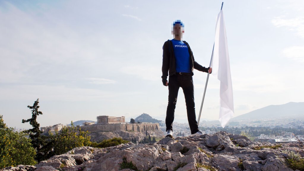 Rupert Jaeger in Athens in 2019 as part of the Migrant Republic project